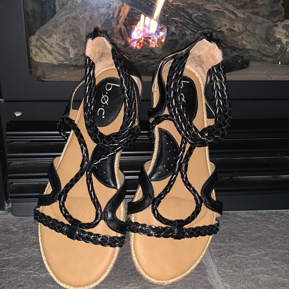 Black gladiator sandals